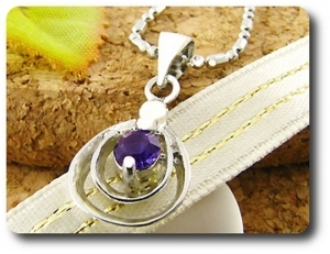 4 mm Purple Amethyst Pendant