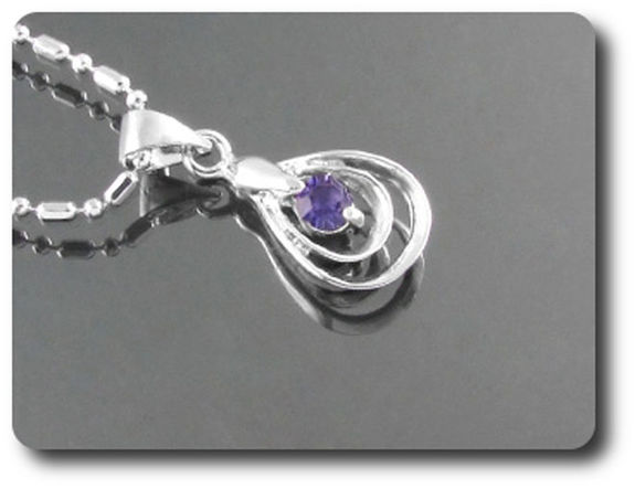 4 mm Purple Amethyst Pendant