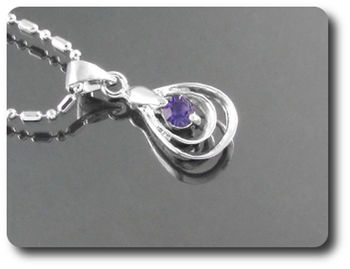 4 mm Purple Amethyst Pendant
