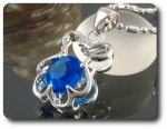 7 mm Blue Sapphire Pendant