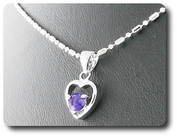 5 mm Purple Amethyst Pendant