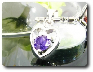 5 mm Purple Amethyst Pendant