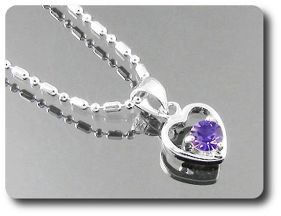 5 mm Purple Amethyst Pendant