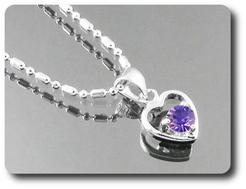 5 mm Purple Amethyst Pendant