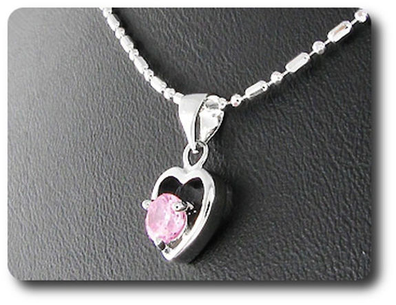 5 mm Pink Sapphire Pendant