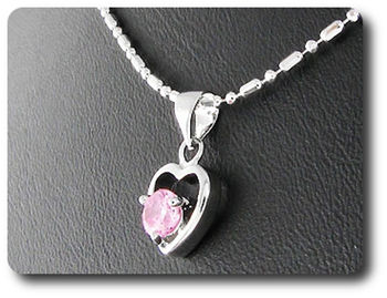 5 mm Pink Sapphire Pendant