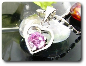 5 mm Pink Sapphire Pendant