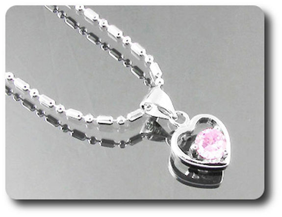 5 mm Pink Sapphire Pendant