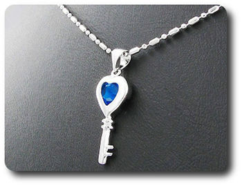 5 mm Blue Sapphire Pendant