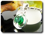6 mm Green Emerald Pendant