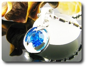 6 mm Blue Sapphire Pendant