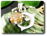 5 mm Orange Sapphire Pendant