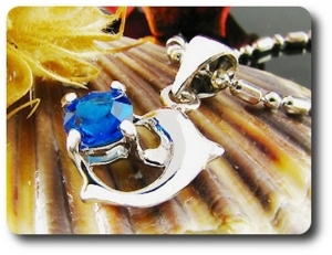5 mm Blue Sapphire Pendant
