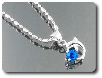 5 mm Blue Sapphire Pendant