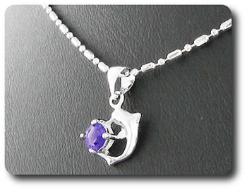 5 mm Purple Amethyst Pendant