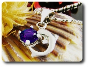 5 mm Purple Amethyst Pendant