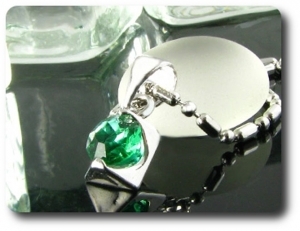 6 mm Green Emerald Pendant