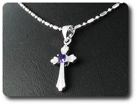 3 mm Purple Amethyst Pendant