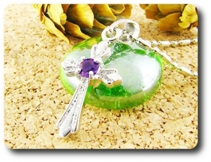 3 mm Purple Amethyst Pendant