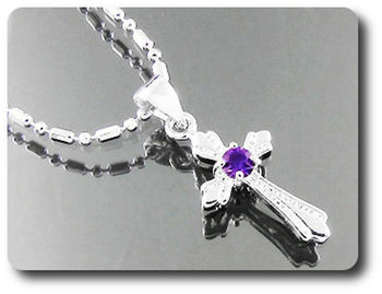 3 mm Purple Amethyst Pendant