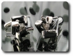 4x10mm Simulated Black Sapphire Cufflink
