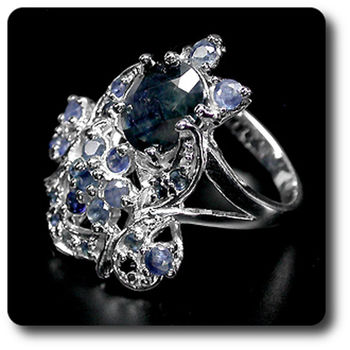 BAGUE SAPHIR BLEU
