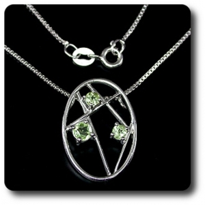 PERIDOT PENDANT + NECKLACE