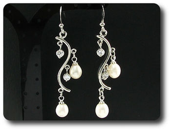 6x8mm Pearl Pendant Earrings Set