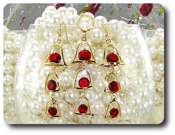 9x5~10mm Ruby Pendant Earrings Set