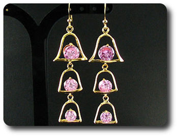 9x5~10mm Pink Sapphire Pendant Earrings Set