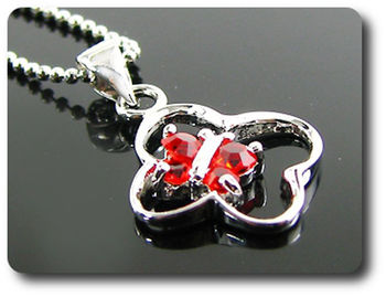 12x3mm Red Ruby Pendant Earrings Set