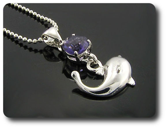 3x6mm Purple Amethyst Pendant Earrings Set