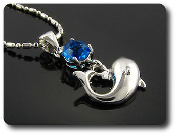 3x6mm Blue Sapphire Pendant Earrings Set