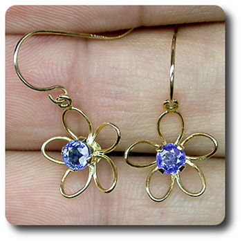 BOUCLES D'OREILLE SAPHIR BLEU
