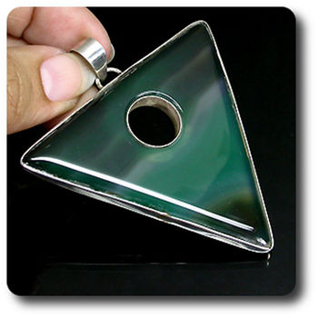 PENDENTIF AGATE VERTE