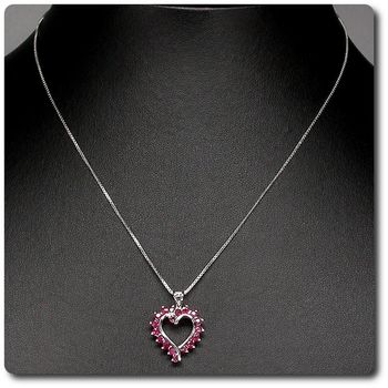 PENDENTIF RUBIS + CHAINE