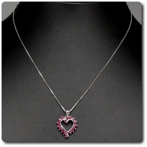 PENDENTIF RUBIS + CHAINE