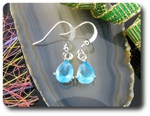 2x7mm Blue Sapphire Earrings