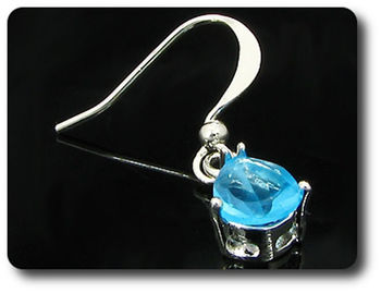 2x7mm Blue Sapphire Earrings