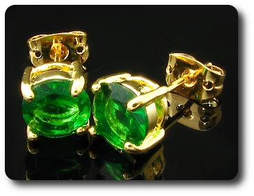 BOUCLES D'OREILLE EMERAUDE