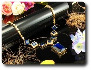 8x28-10mm Blue Sapphires Necklace