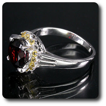 GARNET & CITRINE RING
