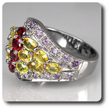 RUBY SAPPHIRE AMETHYST RING