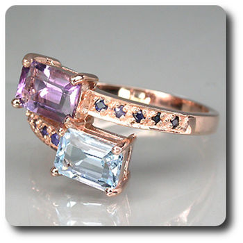 AMETHYST TOPAZ SAPPHIRE RING