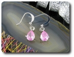 BOUCLES D'OREILLE SAPHIR ROSE