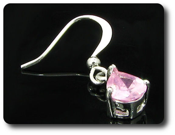 BOUCLES D'OREILLE SAPHIR ROSE