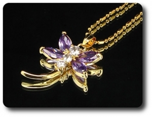 4x10 mm Purple Amethyst Pendant