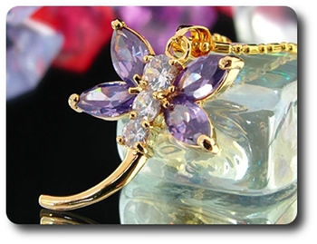 4x10 mm Purple Amethyst Pendant