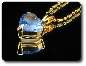 12 mm Blue Sapphire Pendant