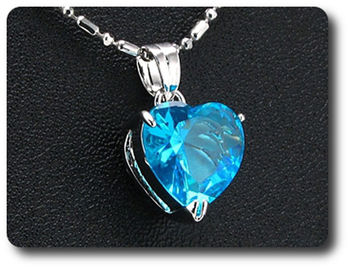 12 mm Blue Sapphire Pendant